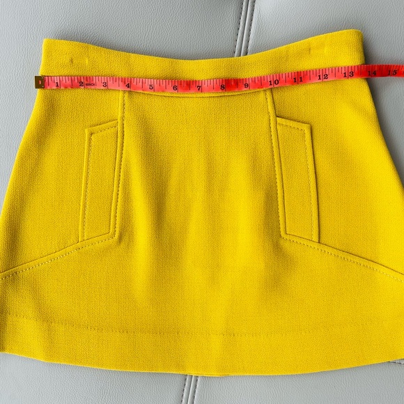 P.A.R.O.S.H.
matelassé mid-rise mini skirt in mustard yellow pocket details NWT - Picture 5 of 7